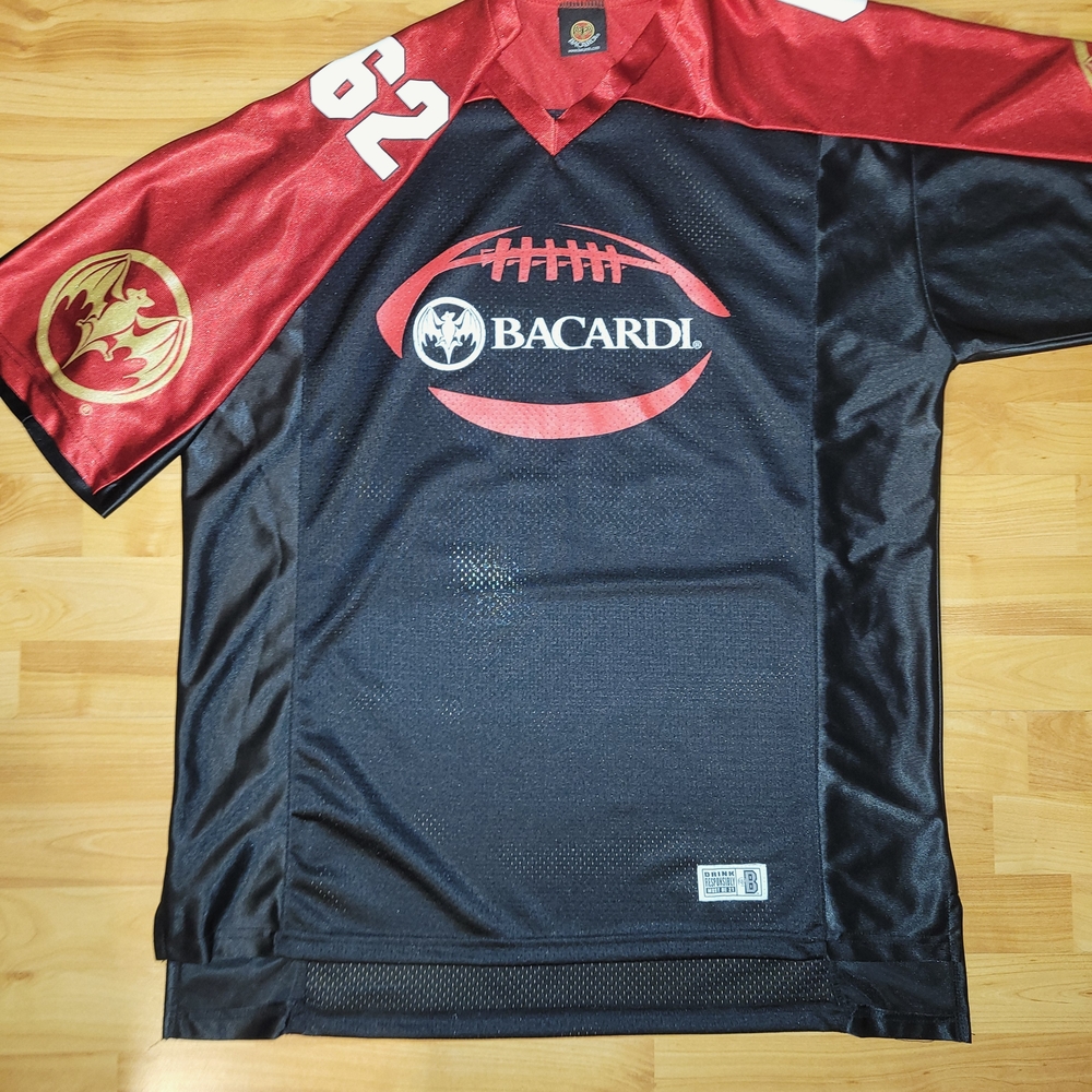 XL Bacardi Black and Red Men's #62 Jersey